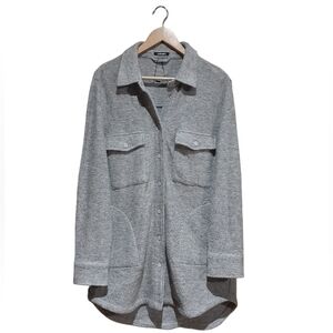 Olsen Women's Wool Blend Shacket Gray Size US 14 / Large